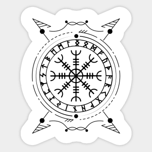 Helm of Awe - Aegishjalmur | Norse Pagan Symbol Sticker